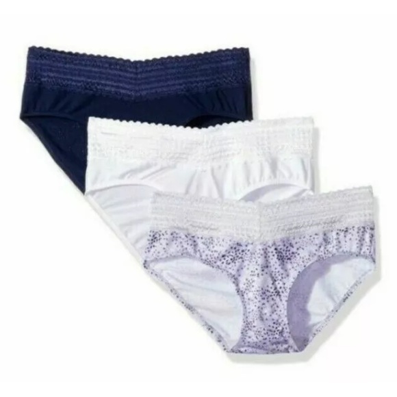 Warner's Blissful Benefits No Muffin Top Hipster Panties 3-Pack Size 3XL - Picture 1 of 2